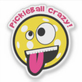 Pickleball Crazy Aufkleber (Vorderseite)