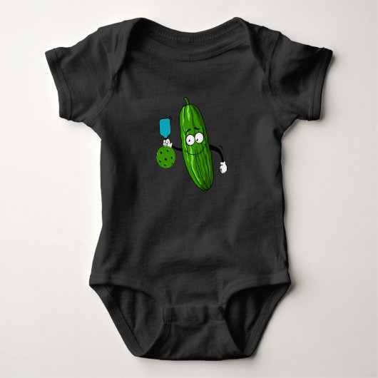 Pickleball Cucumber Player Baby Strampler (Vorderseite)