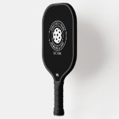 Pickleball Custom Club Name Year Initials Black Schläger (Links)