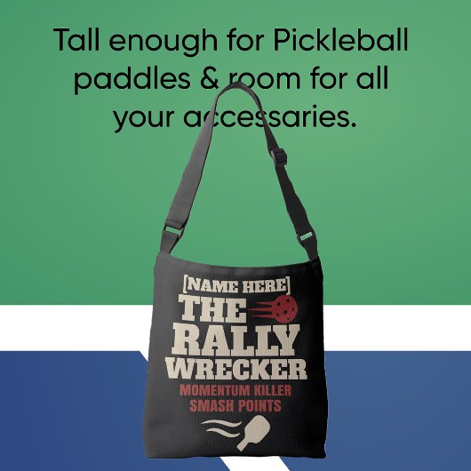 Pickleball Custom Name The Rally Wrecker Tragetaschen Mit Langen Trägern