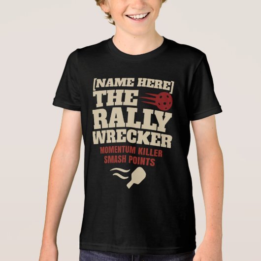 Pickleball Custom Name The Rally Wrecker Tri-Blend Shirt (Vorderseite)