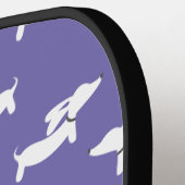 Pickleball Dackel Mama Lila Pickleball Schläger (Linke Seite)