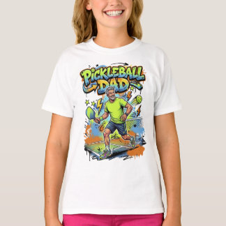 Pickleball Dad Graffiti Paddle Sport Art T-Shirt