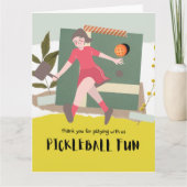 Pickleball Dankeskarte (Vorderseite)