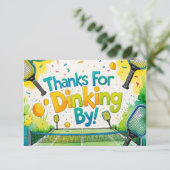 Pickleball Dankeskarte (Stehend Vorderseite)