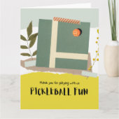 Pickleball Dankeskarte (Vorderseite)