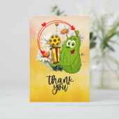 Pickleball Dankeskarte (Stehend Vorderseite)