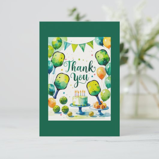 Pickleball Dankeskarte (Stehend Vorderseite)