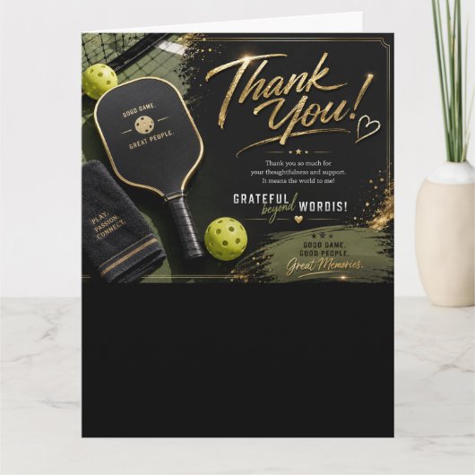 Pickleball dankeskarte (Vorderseite)