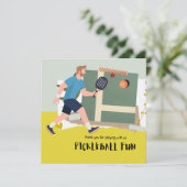 Pickleball Dankeskarte (Stehend Vorderseite)