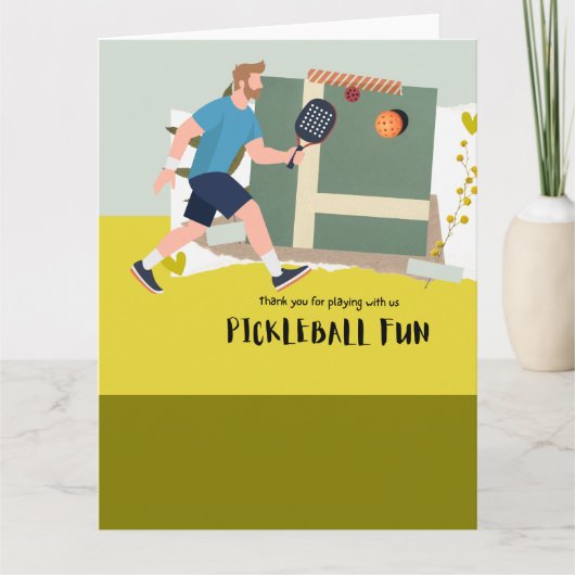 Pickleball Dankeskarte (Vorderseite)