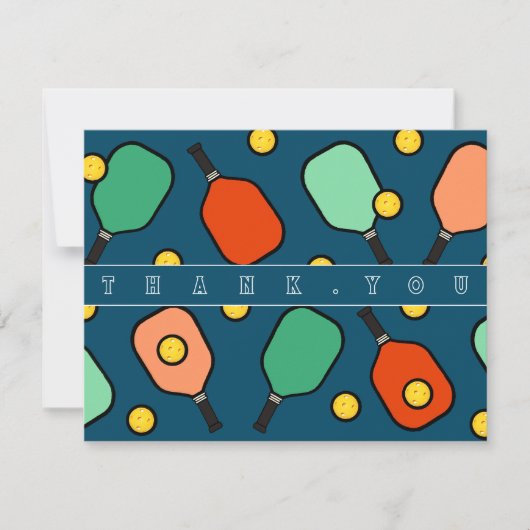 Pickleball Dankeskarten (Vorderseite)