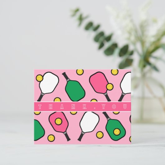 Pickleball Dankeskarten (Stehend Vorderseite)