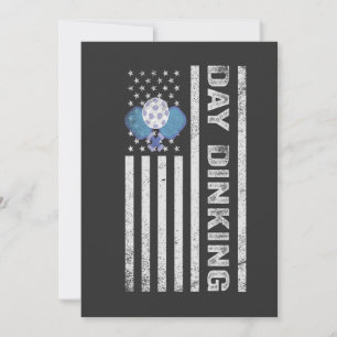 Pickleball Day Dinking American Patriotic Flag Dankeskarte