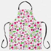 Pickleball Day Dinking Cosmo Cocktail Rosa Grün Schürze (Vorderseite)