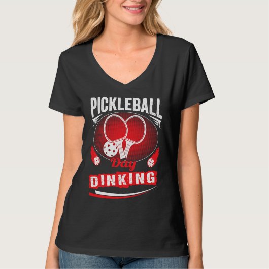 Pickleball Day Dinking Motivational Pickleball Squ T-Shirt (Vorderseite)
