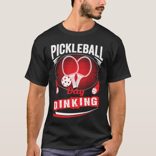 Pickleball Day Dinking Motivational Pickleball Squ T-Shirt (Vorderseite)