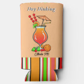 Pickleball Day Dinking Tropischer Hurrikan Cocktai Selters Dosenkühler (Rückseite)