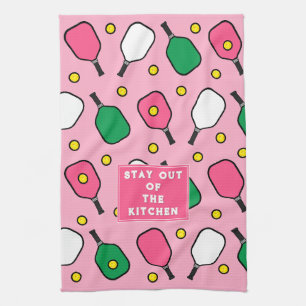 Pickleball-Dekor Küchenhandtuch Geschirrtuch