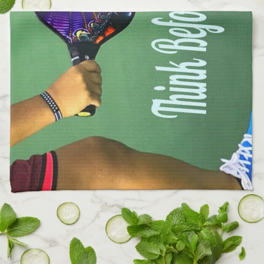 Pickleball denken, bevor Sie sterben Geschirrtuch (Gefaltet)