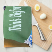 Pickleball denken, bevor Sie sterben Geschirrtuch (Viertel Falte)