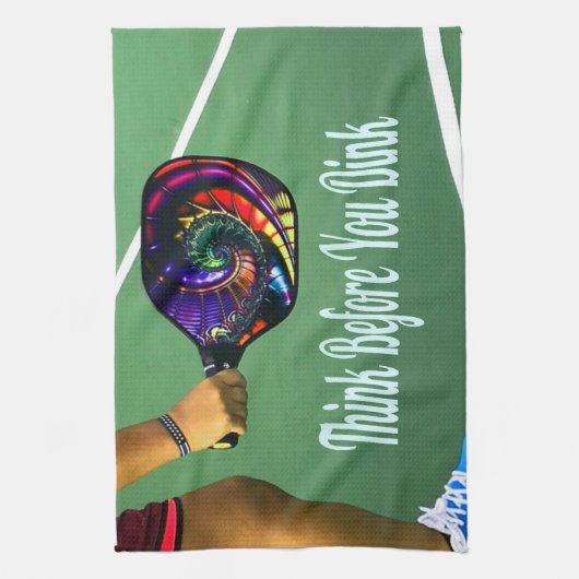 Pickleball denken, bevor Sie sterben Geschirrtuch (Vertikal)