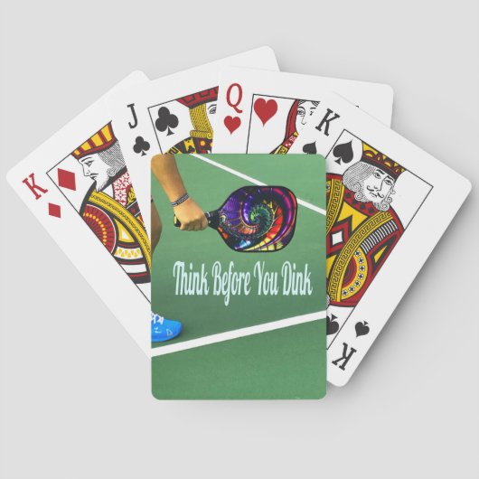 Pickleball denken, bevor Sie sterben Spielkarten (Rückseite)