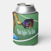 Pickleball denken, bevor Sie trinken Dosenkühler (Kanne Rückseite)