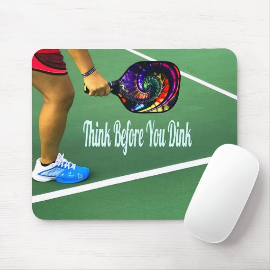 Pickleball denken, bevor Sie trinken Mousepad (Mit Mouse)
