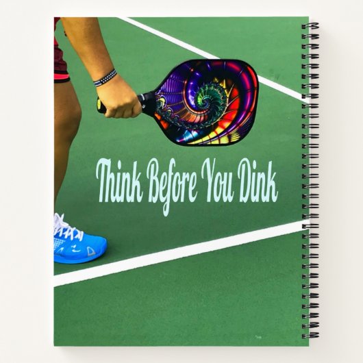 Pickleball denken, bevor Sie trinken Notizblock (Rückseite)