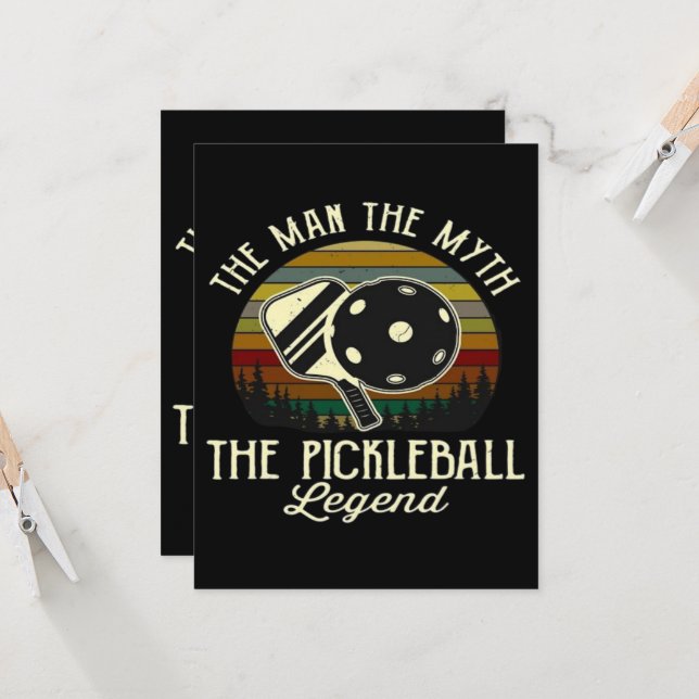 Pickleball - der Mann, der Mythos, die Legende (Vorderseite/Rückseite Beispiel)