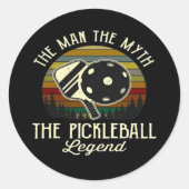 Pickleball - der Mann, der Mythos, die Legende Runder Aufkleber (Vorderseite)