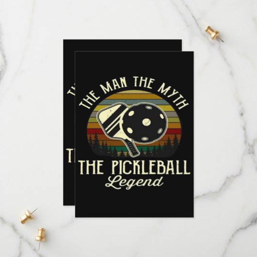 Pickleball - der Mann, der Mythos, die Legende Save The Date (Vorderseite/Rückseite Beispiel)