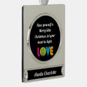 Pickleball der phantastischen Liebe, benutzerdefin Banner-Ornament Silber (Rechts)