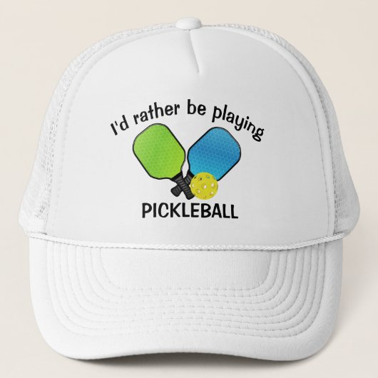 Pickleball-Design-Hut Truckerkappe (Vorderseite)