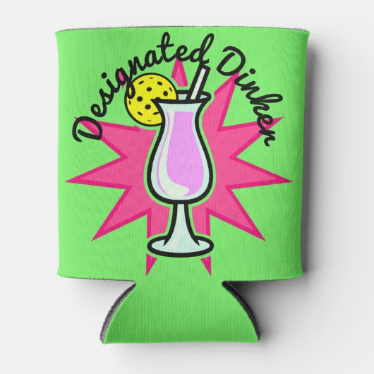 Pickleball Designated Dinker - Pink Cocktail Dosenkühler (Vorderseite)