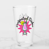 Pickleball Designated Dinker - Pink Cocktail Glas (Rückseite)