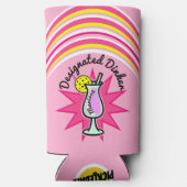 Pickleball Designated Dinker Pink Margarita Selters Dosenkühler (Rückseite)