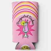 Pickleball Designated Dinker Pink Margarita Selters Dosenkühler (Vorderseite)