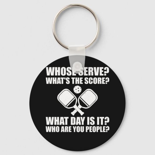 Pickleball, dessen Serve-Score-Liga Pickleball Schlüsselanhänger (Vorderseite)