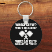 Pickleball, dessen Serve-Score-Liga Pickleball Schlüsselanhänger (Vorderseite)