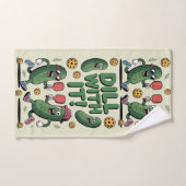 Pickleball Dill mit it Cartoon Pickle Handtuch (Handtuch)