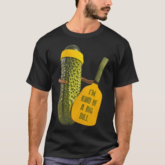 Pickleball Dill Pickle With Paddle Funny Sweatband T-Shirt (Vorderseite)