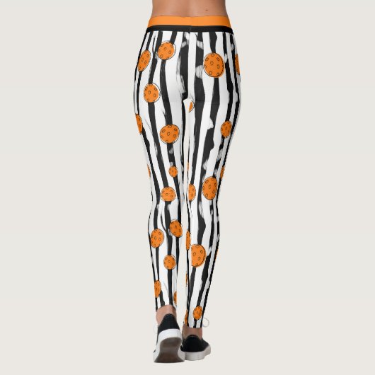 Pickleball Dink & Dash Streifen Leggings (Rückseite)