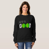 Pickleball Dink Player Pickle Paddle Court Sweatshirt (Vorne ganz)