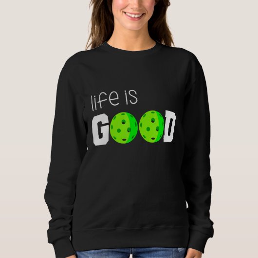 Pickleball Dink Player Pickle Paddle Court Sweatshirt (Vorderseite)