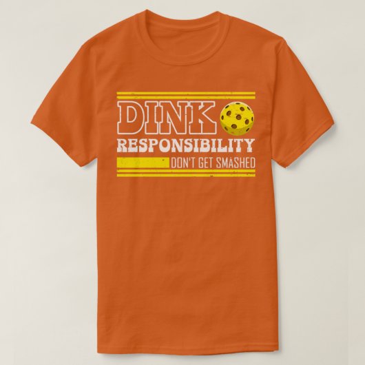 Pickleball Dink Responsibility Retro Pickleball Pl T-Shirt (Design vorne)