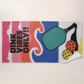Pickleball DINK VIBES NUR Strandhandtuch für Fans (Vorderseite)