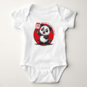 Pickleball Dink wie ein Panda Baby Strampler (Vorderseite)