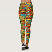 Pickleball DINKED! Leggings mit Comic Vibes (Rückseite)